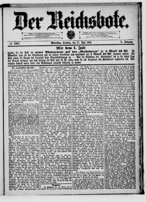 Der Reichsbote on Jun 27, 1882