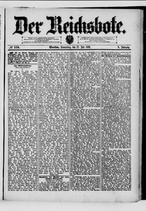 Der Reichsbote vom 27.07.1882