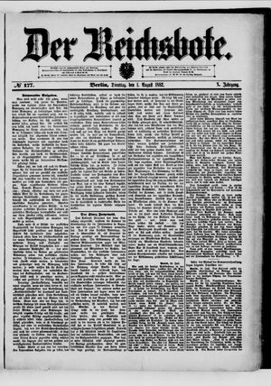 Der Reichsbote on Aug 1, 1882