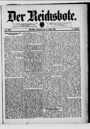 Der Reichsbote vom 10.08.1882