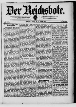 Der Reichsbote vom 11.08.1882
