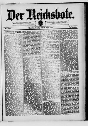 Der Reichsbote vom 13.08.1882