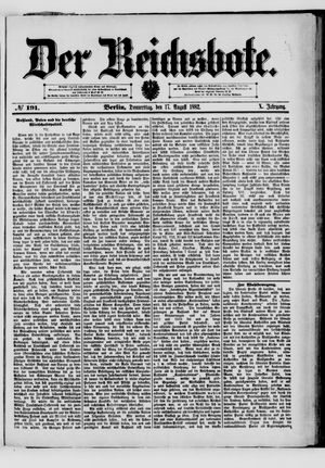 Der Reichsbote vom 17.08.1882
