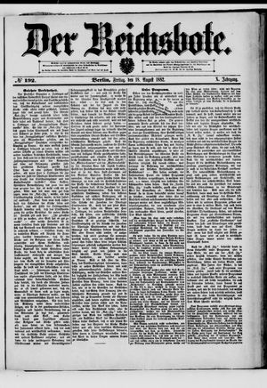 Der Reichsbote vom 18.08.1882