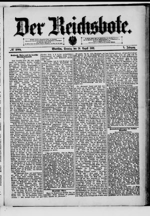 Der Reichsbote vom 20.08.1882