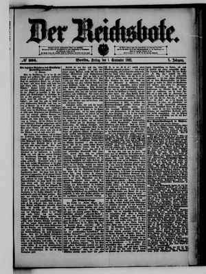 Der Reichsbote vom 01.09.1882