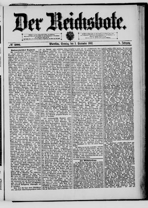 Der Reichsbote vom 03.09.1882