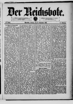 Der Reichsbote vom 10.09.1882
