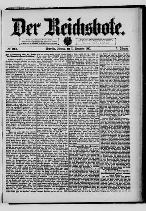 Der Reichsbote vom 12.09.1882