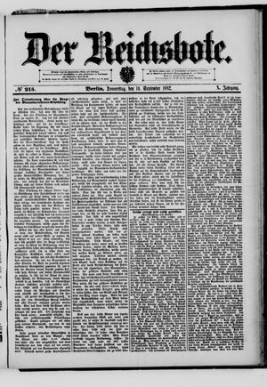 Der Reichsbote vom 14.09.1882