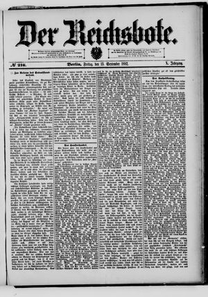Der Reichsbote on Sep 15, 1882