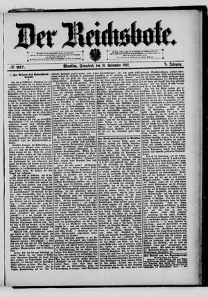 Der Reichsbote vom 16.09.1882