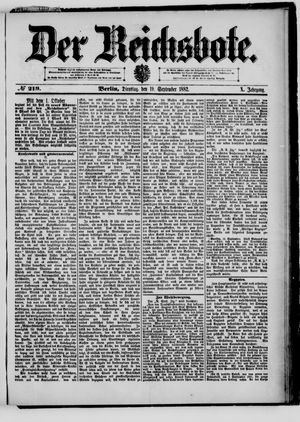 Der Reichsbote on Sep 19, 1882