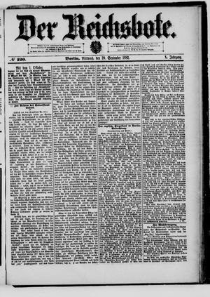 Der Reichsbote vom 20.09.1882