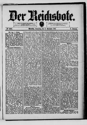 Der Reichsbote vom 21.09.1882