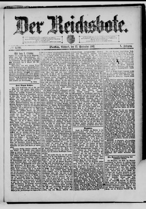 Der Reichsbote vom 27.09.1882