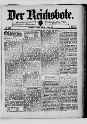 Der Reichsbote vom 24.10.1882