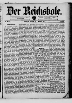 Der Reichsbote vom 01.11.1882