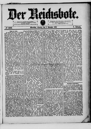 Der Reichsbote vom 05.11.1882