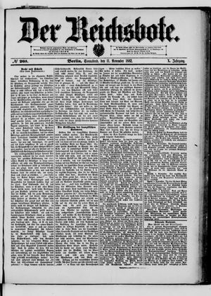 Der Reichsbote vom 11.11.1882