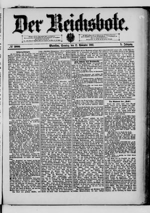 Der Reichsbote vom 12.11.1882