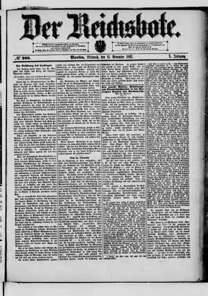 Der Reichsbote vom 15.11.1882