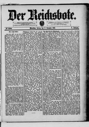 Der Reichsbote vom 17.11.1882