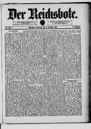Der Reichsbote vom 18.11.1882
