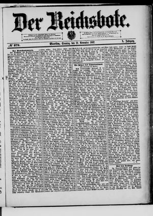 Der Reichsbote vom 19.11.1882