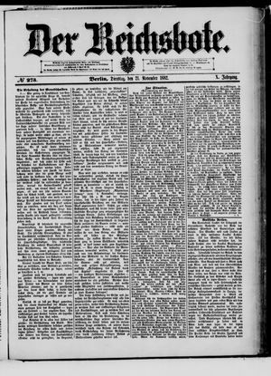 Der Reichsbote vom 21.11.1882