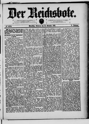 Der Reichsbote vom 22.11.1882