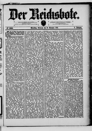 Der Reichsbote vom 29.11.1882