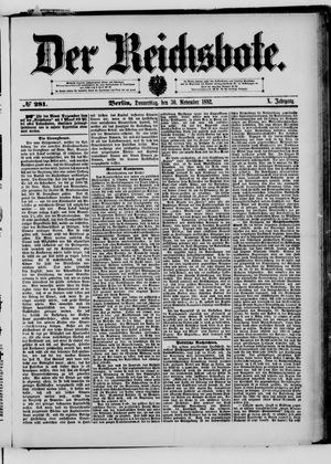 Der Reichsbote vom 30.11.1882
