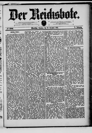 Der Reichsbote vom 10.12.1882