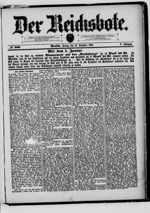 Der Reichsbote vom 22.12.1882