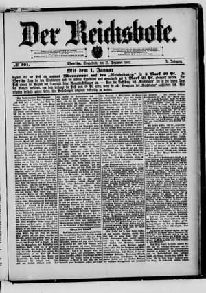 Der Reichsbote vom 23.12.1882