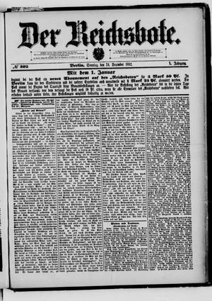 Der Reichsbote vom 24.12.1882