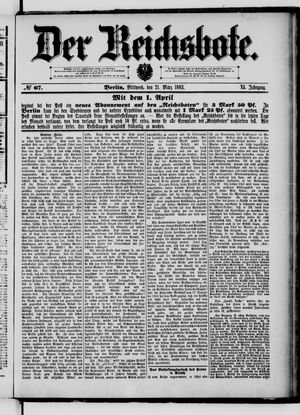 Der Reichsbote on Mar 21, 1883