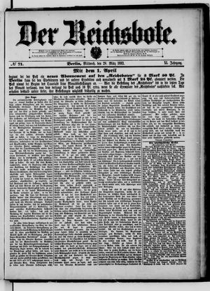 Der Reichsbote on Mar 28, 1883