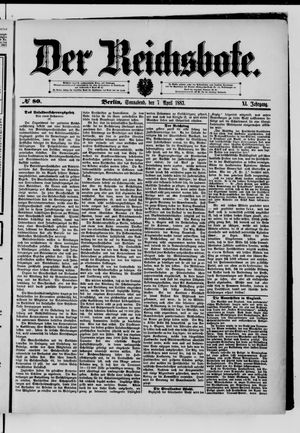 Der Reichsbote on Apr 7, 1883