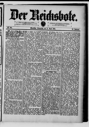 Der Reichsbote on Apr 21, 1883