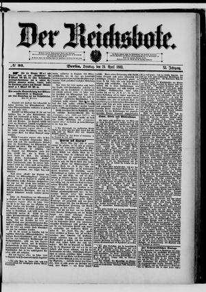 Der Reichsbote on Apr 24, 1883