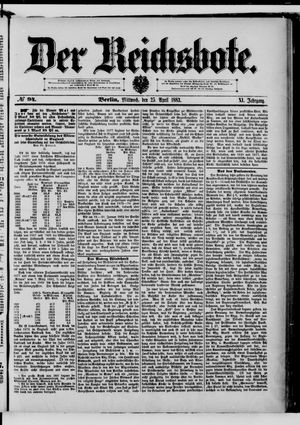 Der Reichsbote vom 25.04.1883