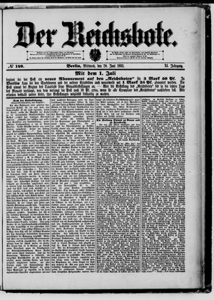 Der Reichsbote vom 20.06.1883