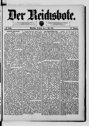 Der Reichsbote vom 11.07.1883