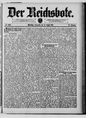 Der Reichsbote vom 25.08.1883