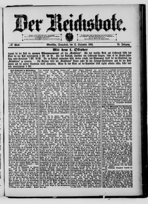Der Reichsbote vom 15.09.1883