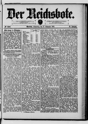 Der Reichsbote vom 27.09.1883