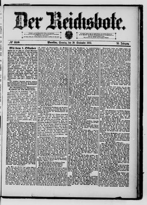 Der Reichsbote vom 30.09.1883