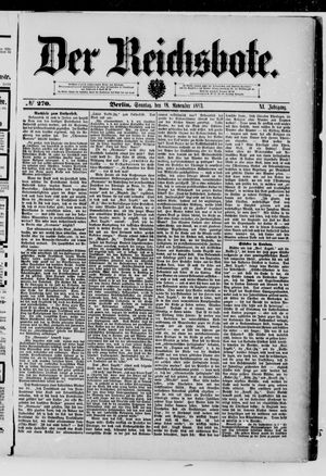 Der Reichsbote vom 18.11.1883